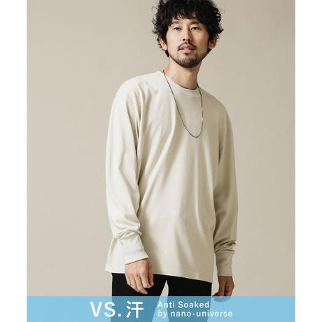 汗染み防止》Anti Soaked ヘビークルーネックワイドロングTシャツ 