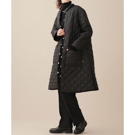 TRADITIONAL WEATHERWEAR／別注キルティングAラインロングコート 