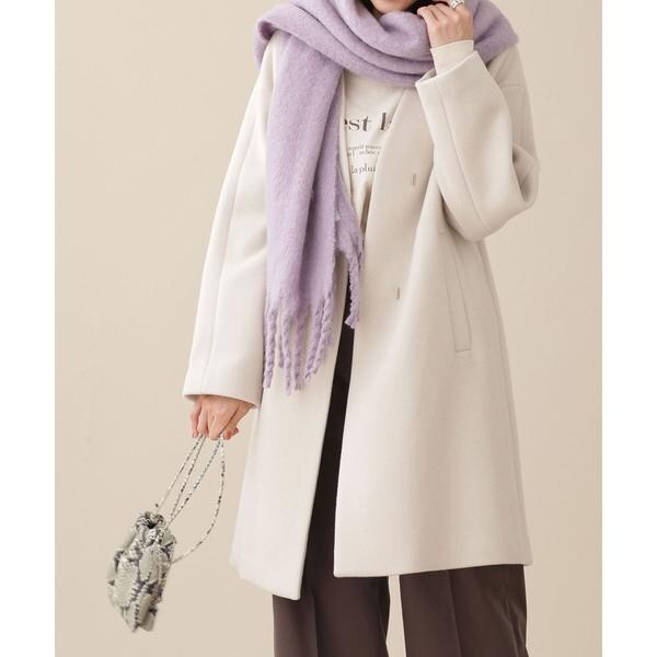 MANTECOノーカラーコート /nano・ universe Amazon | [ナノ・ユニバース] MANTECO ノーカラーミドルコート 36 L