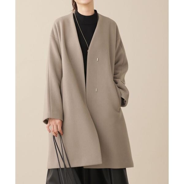 MANTECOノーカラーコート /nano・ universe Amazon | [ナノ・ユニバース] MANTECO ノーカラーミドルコート 36 L