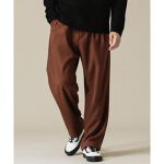 ユーティリティーテックウール２タックワイドイージーパンツ|ブラウン