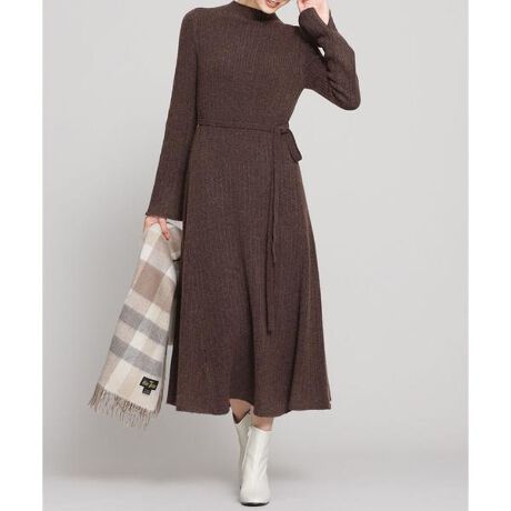 リブニットフレアワンピース 長袖 ナノ ユニバース Nano Universe ファッション通販 マルイウェブチャネル