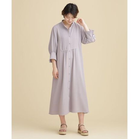 Lb 04 パイピングワンピース 七分袖 ナノユニバース Nano Universe ファッション通販 マルイウェブチャネル