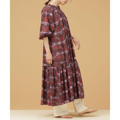 Batikプリントワンピース 7分袖 ナノユニバース Nano Universe ファッション通販 マルイウェブチャネル