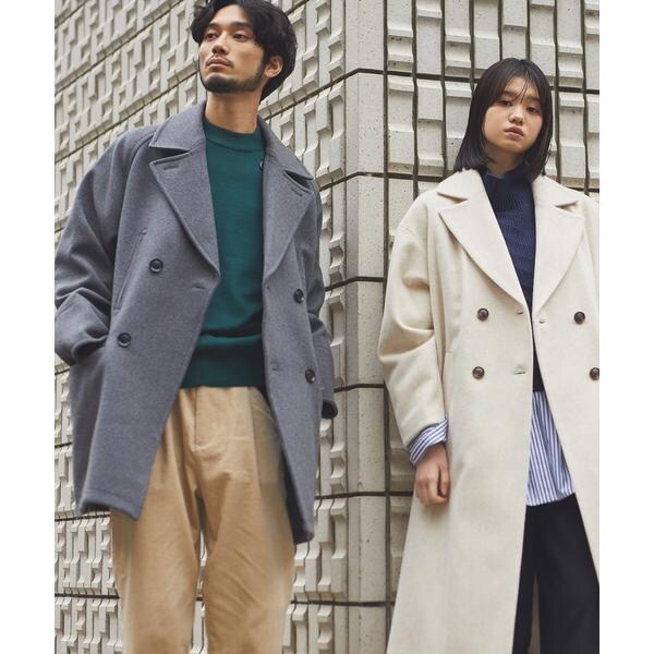 LB.03／SUPER140'Sダブルメルトンピーコート | ナノユニバース(NANO
