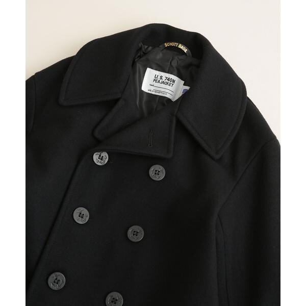 【schott】ナノ・ユニバース別注　Pコート　Lサイズ 楽天市場】【SALE／40%OFF】SCHOTT/別注 LEATHER CAR COAT NANO