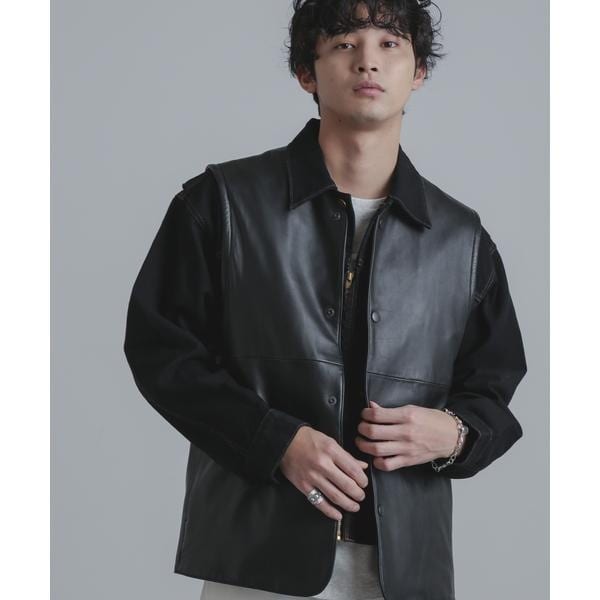 テラ　NANO universe ライトラムナッパ　レザーベスト　L ライトラムナッパレザーベスト | ナノユニバース(NANO universe