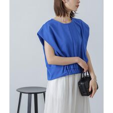 フロントヘムギャザーカットトップス