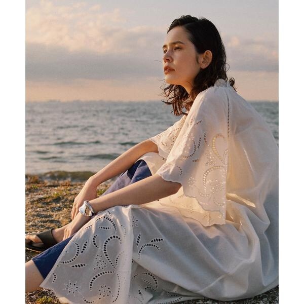 手洗い可 / ベロアフラワー刺繍ワンピース | ベーセーストック(B.C