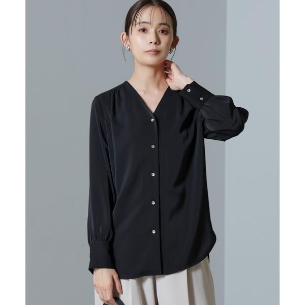 フロントボタンVネックブラウス 24AW | ナノユニバース(NANO