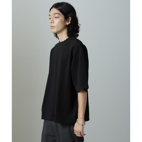 名作！[ ジュンハシモト × ナノユニバース ] 表情のある織り生地を使用したＰコート/ジャケット “定価32.000円”　　Item code. 【 Y5 】 マイクロタックボーダーTシャツ | ナノユニバース(NANO universe