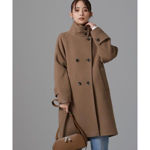 PECOLAMBウールカシミヤスタンドカラーコート PECOLAMB ウール カシミヤ スタンドカラー コート