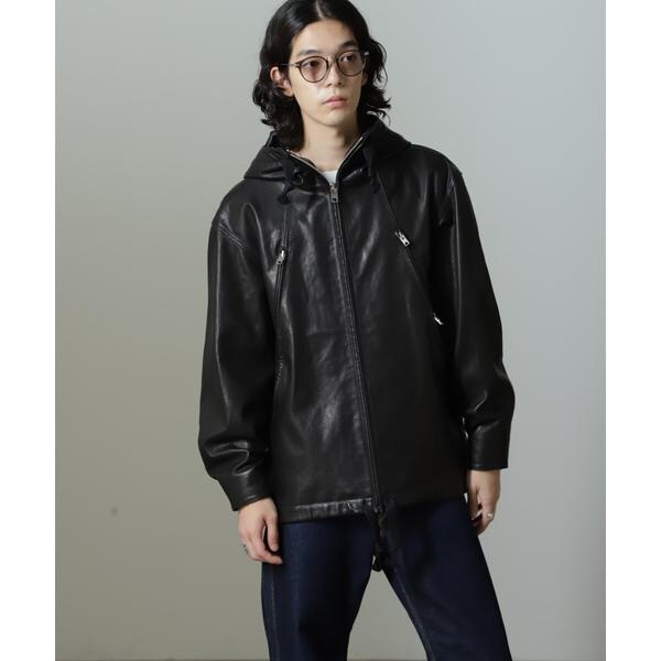 Schott/別注 レザー フードパーカー Schott／別注 レザー フードパーカー | ナノユニバース(NANO