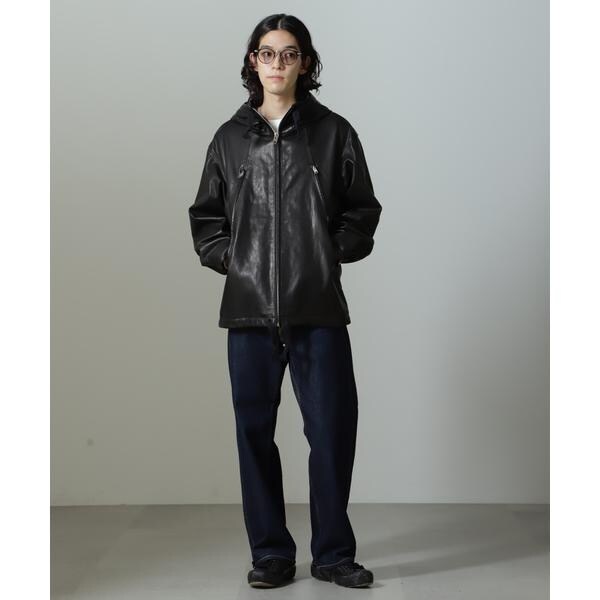 Schott／別注 レザー フードパーカー | ナノユニバース(NANO universe