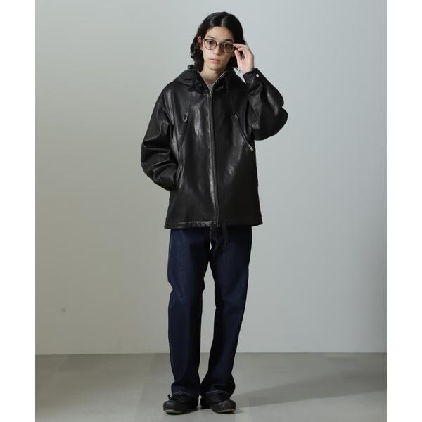 Schott／別注 レザー フードパーカー | ナノユニバース(NANO universe