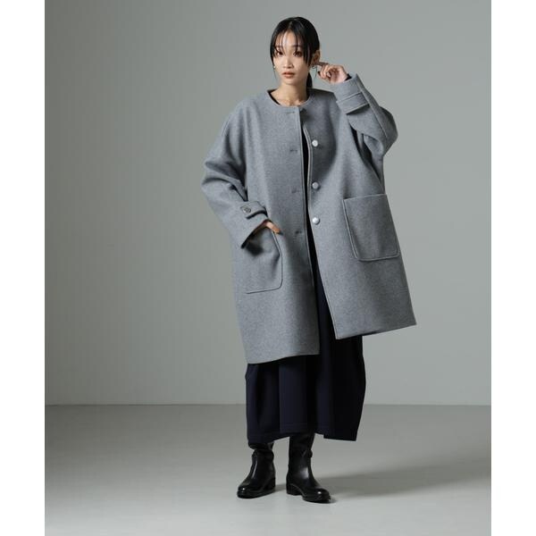 ノーカラーコクーンミドルコート | ナノユニバース(NANO universe