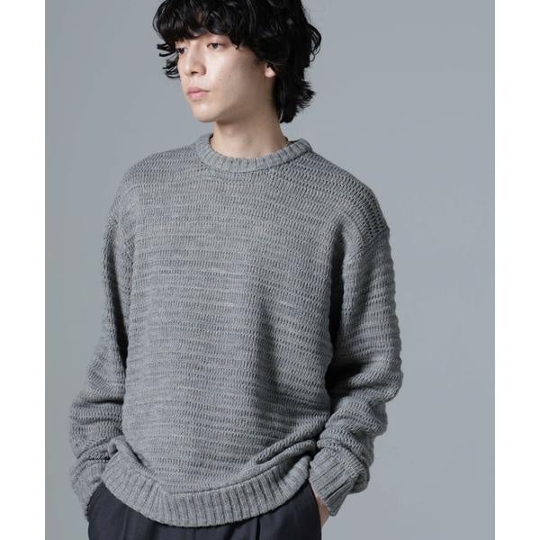 新品‼️ナノ・ユニバース柄編みニット WEB限定／模様編みクルーネックニット | ナノユニバース(NANO universe