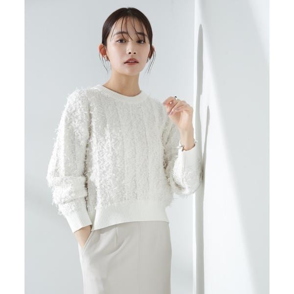 DROIT BELLO（ドロイトベロ）ジャガード柄シャギーニット | ビー