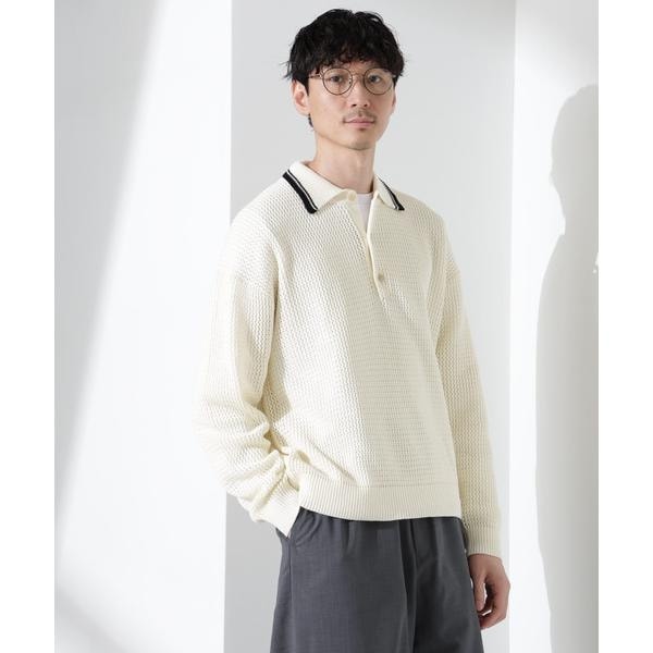 シャイン ギマ ポロ スキッパー ニット | ビューティー＆ユース