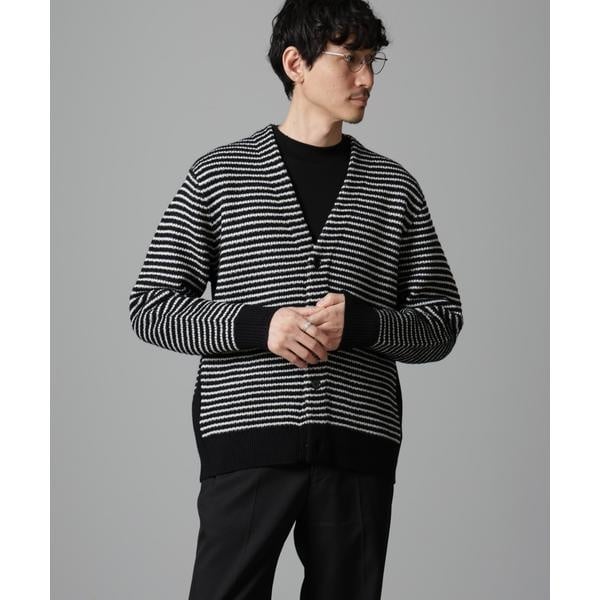 幾何学柄ニットカーディガン | ナノユニバース(NANO universe