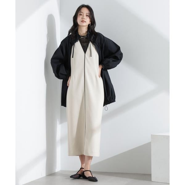 kaene／デザインオーガンミックスドレス | ナノユニバース(NANO