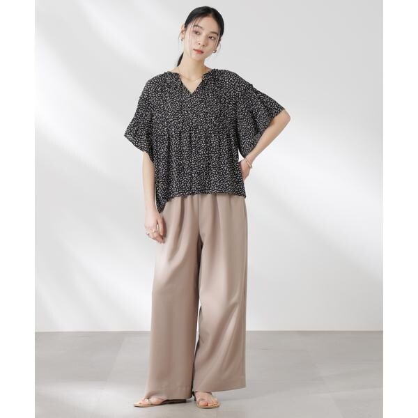 ランダムドットプリーツブラウス | ナノユニバース(NANO universe