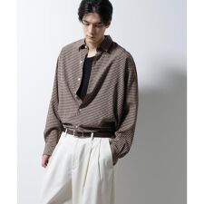 アセテートシアーギンガムチェックレギュラーカラーシャツ 長袖 | ナノユニバース(NANO universe)