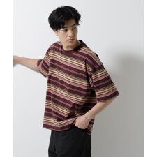 マルチボーダーリラックスＴシャツ 半袖