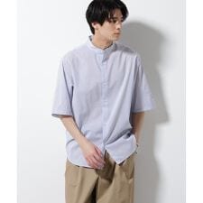 TEXBRID(R)バンドカラーシャツ 半袖