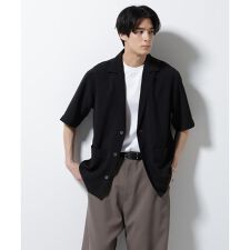 ナノユニバース(NANO universe)のメランジドライシャツジャケット 半袖（セットアップ可）