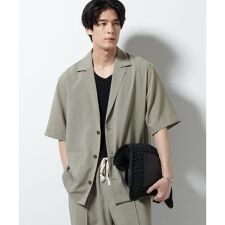 ナノユニバース(NANO universe)のメランジドライシャツジャケット 半袖（セットアップ可）