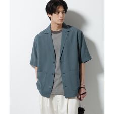 ナノユニバース(NANO universe)のメランジドライシャツジャケット 半袖（セットアップ可）