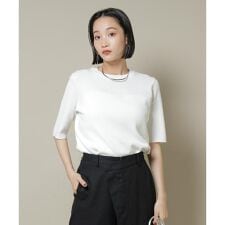 洗濯機洗い可UVカット接触冷感半袖ニット