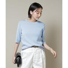 洗濯機洗い可UVカット接触冷感半袖ニット