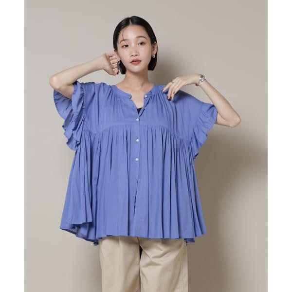 星玲奈 × NANO universe 」ジョーゼット ボータイ ブラウス