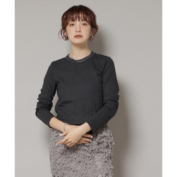 tシャツ Anti Soaked(Ｒ) 汗染み防止リブロンＴ レディース NANO universe tシャツ Anti Soaked(R) 汗染み防止リブロンT