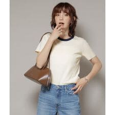 コンパクト総針ニットトップス