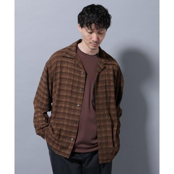 ナノユニバース　シャツ　カジュアル　メンズ　レディース　マドラス　チェック Fabric by INDIA オールドライクマドラスチェックシャツ 半袖