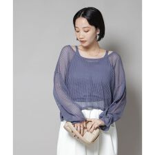 メッシュレイヤードニットアンサンブル