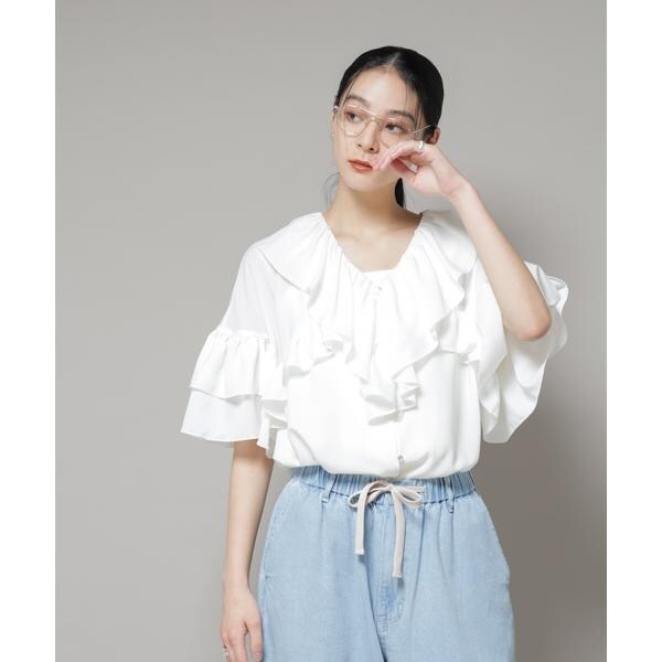 nano・universe - 新品タグ付き　NANO universe ブラウス NANO universe ブラウス シャツ 「星玲奈×NANO universe」タック