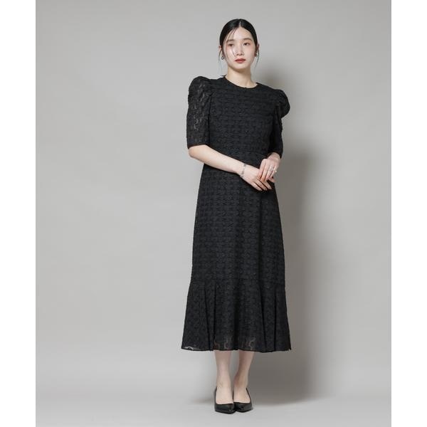 【美品】カットジャガードワンピース／ナノユニバース（NANO universe） troisiemechaco / カットジャガードワンピース