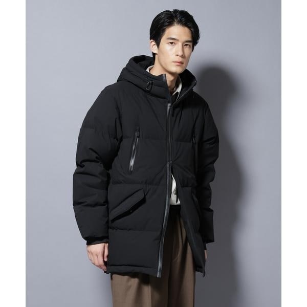 ナノユニバース　西川ダウン　メンズ　L ダウンコート　ダウンジャケット　新品 ナノ・ユニバース「西川ダウン」メンズ新作 - フード付き
