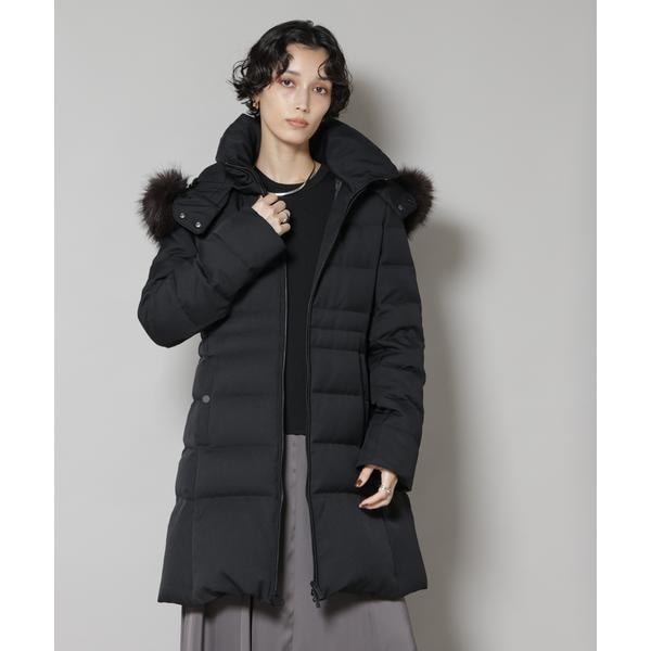 any SiS【撥水・洗える】2WAYノーカラーダウン ジャケット サイズ２ any SiS｜【撥水・洗える】2WAYノーカラーダウン ジャケット
