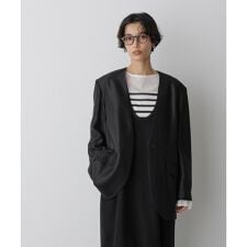 ナノユニバース(NANO universe)の「STEVELOUR」サテンノーカラージャケット(セットアップ可)