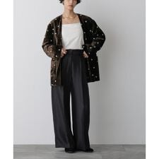 「STEVELOUR」サテンタックワイドパンツ(セットアップ可)