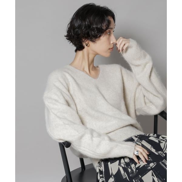 ビューティーアンドユース　チャイニーズラクーンVネックニットプルオーバー BEAUTY&YOUTH UNITED ARROWS（ビューティーアンドユース
