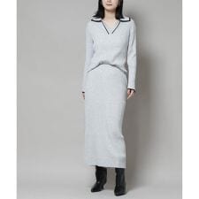 メランジリブタイトスカート(セットアップ可)