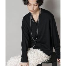 毛玉レスニット2wayカシュクールカーディガン