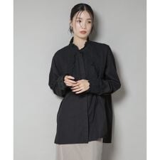Sara mallika／COTTON PINTUCK LACE BLOUSE