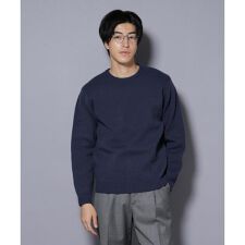 PBTストレッチクルーネックニット